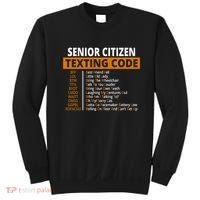 Senior Citizen Texting Code Funny Sweatshirt thumb 0