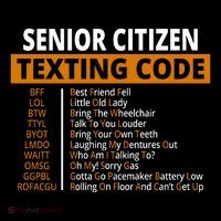 Senior Citizen Texting Code Funny Coaster thumb 2