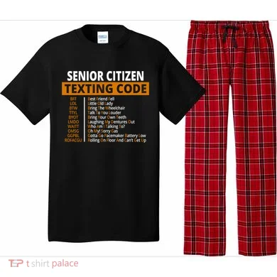 Senior Citizen Texting Code Funny Pajama Set