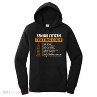 Senior Citizen Texting Code Funny Women's Hoodie thumb 0
