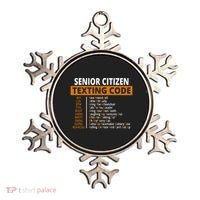 Senior Citizen Texting Code Funny Ornament thumb 0