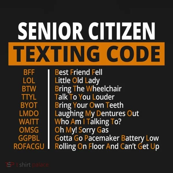 Senior Citizen Texting Code Funny Toddler Hoodie
