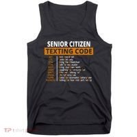 Senior Citizen Texting Code Funny Tank Top thumb 0