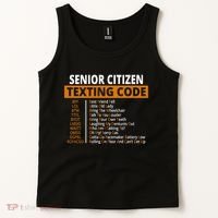 Senior Citizen Texting Code Funny Tank Top thumb 2