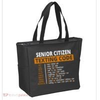 Senior Citizen Texting Code Funny Tote Bag thumb 2