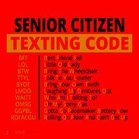 Senior Citizen Texting Code Funny Santa Hat thumb 1