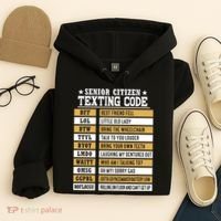 Senior Citizen Texting Code Funny Old People Gift Hoodie thumb 4