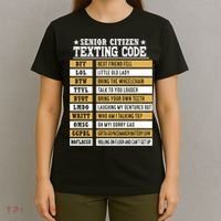 Senior Citizen Texting Code Funny Old People Gift T-Shirt thumb 4