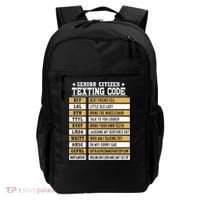 Senior Citizen Texting Code Funny Old People Gift Backpack thumb 0