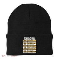 Senior Citizen Texting Code Funny Old People Gift Beanie thumb 0