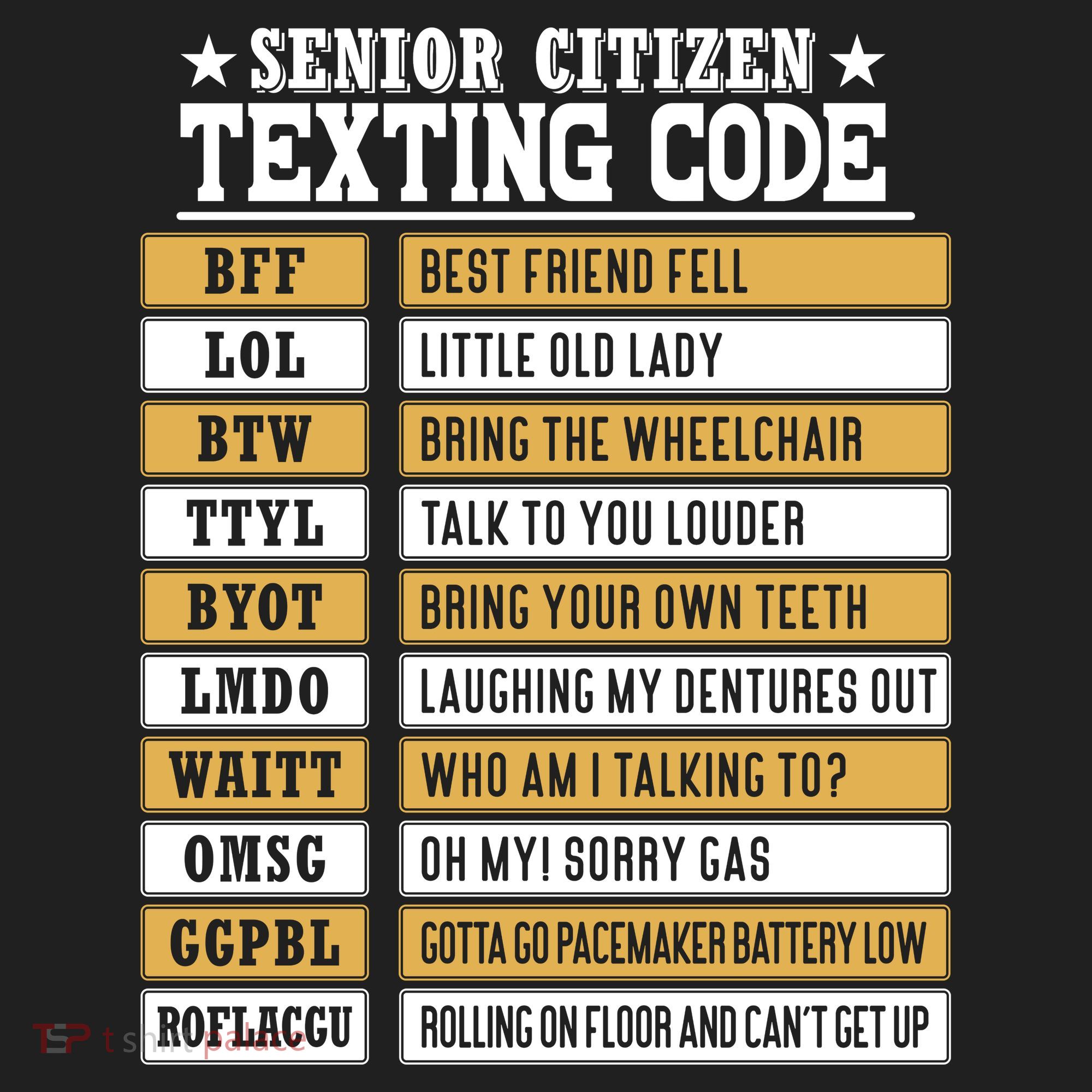 Senior Citizen Texting Code Funny Old People Gift Tumbler