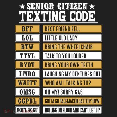 Senior Citizen Texting Code Funny Old People Gift 24oz Duet Stainless Steel Tumbler