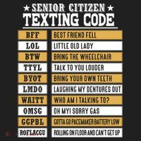 Senior Citizen Texting Code Funny Old People Gift 24oz Duet Stainless Steel Tumbler thumb 2
