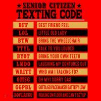 Senior Citizen Texting Code Funny Old People Gift Santa Hat thumb 1