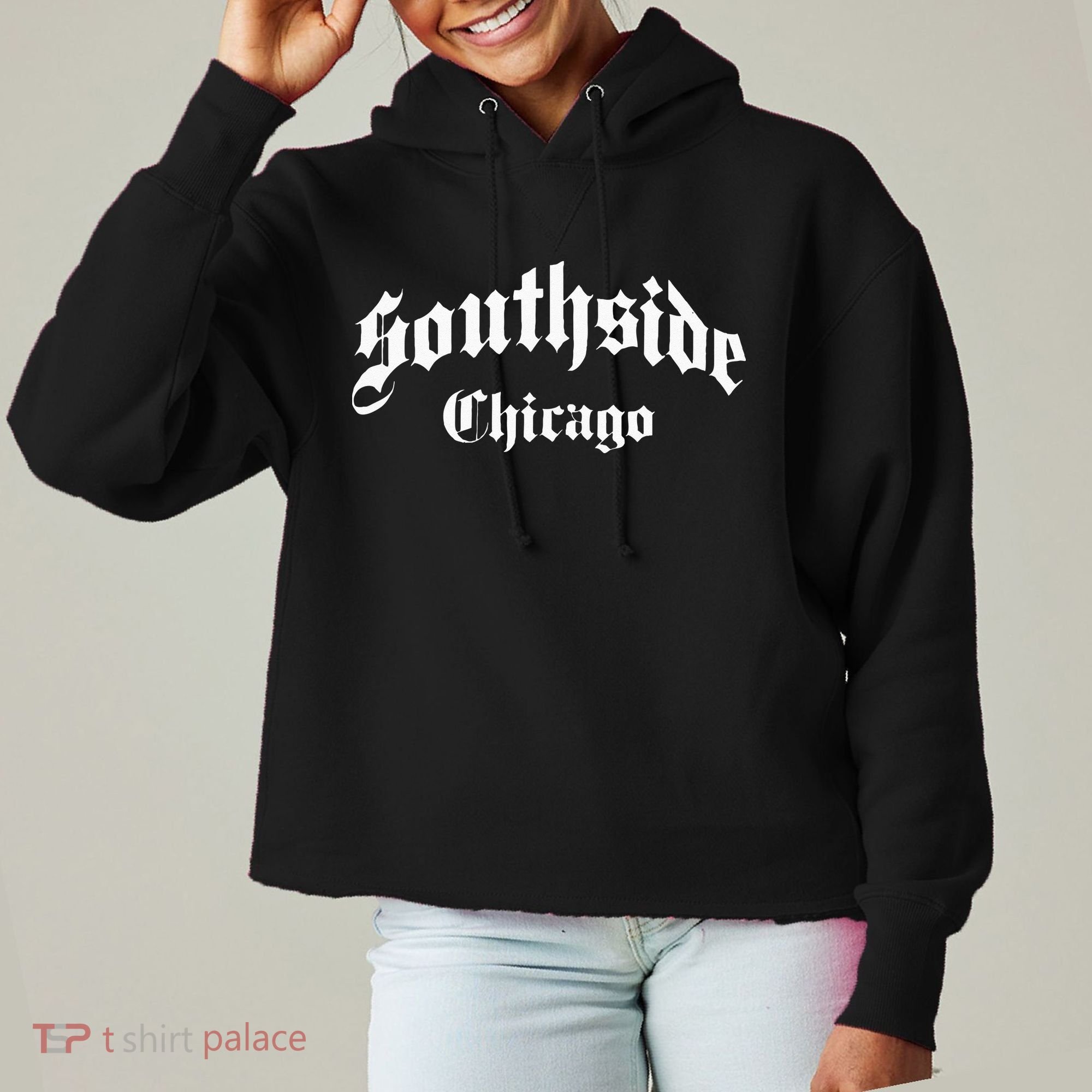 Southside Chicago Throwback Ladies Heavyweight Boxy Pullover Hoodie