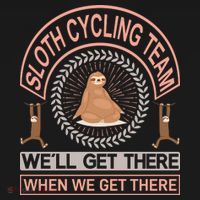 Sloth Cycling Team We'll Get There When We Get There USA-Made Doggie Bandana thumb 2