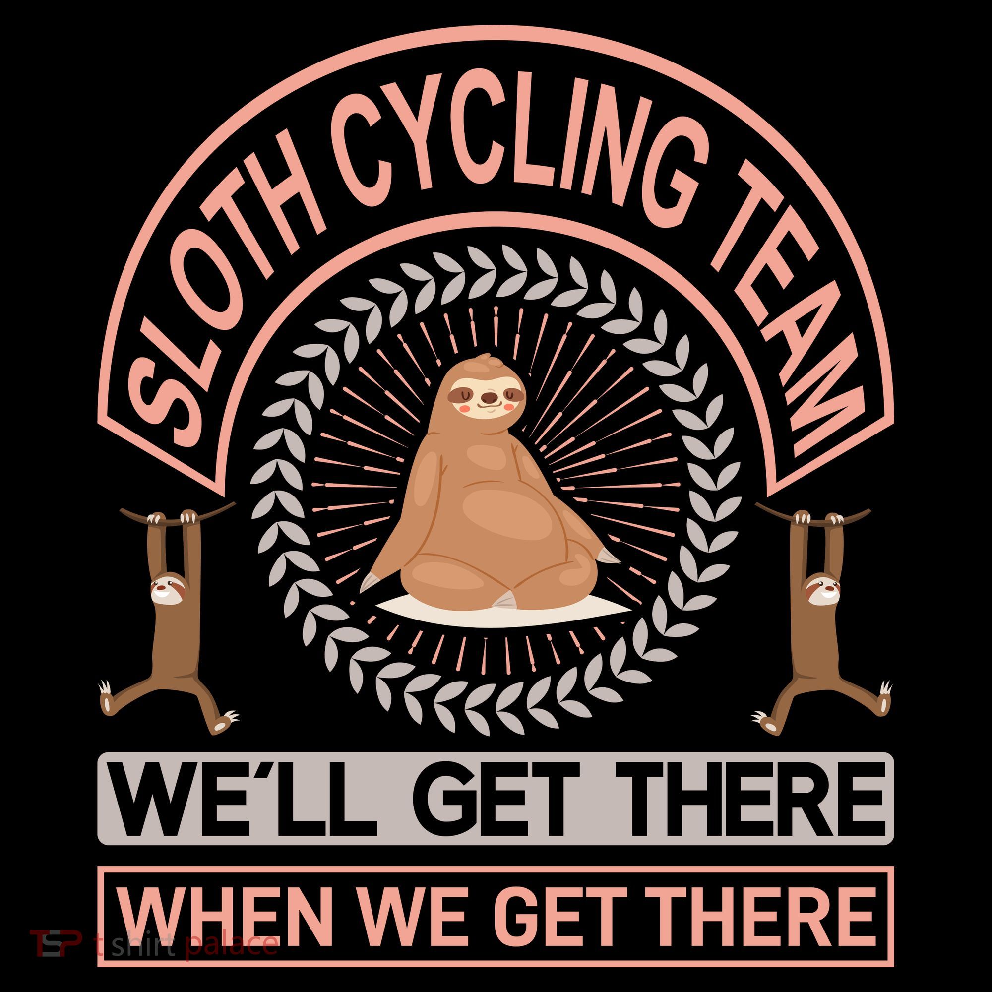 Sloth Cycling Team We'll Get There When We Get There Apron