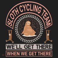 Sloth Cycling Team We'll Get There When We Get There Beanie thumb 2