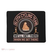 Sloth Cycling Team We'll Get There When We Get There Mousepad thumb 0