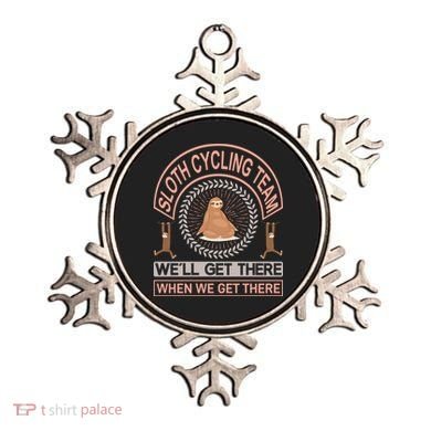 Sloth Cycling Team We'll Get There When We Get There Ornament