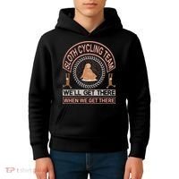 Sloth Cycling Team We'll Get There When We Get There Kids Hoodie thumb 4