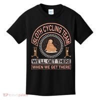 Sloth Cycling Team We'll Get There When We Get There Kids T-Shirt thumb 0