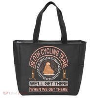 Sloth Cycling Team We'll Get There When We Get There Tote Bag thumb 0