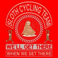Sloth Cycling Team We'll Get There When We Get There Santa Hat thumb 1