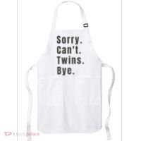Sorry Can’T Twins Bye Funny Twin Mom Apron thumb 0