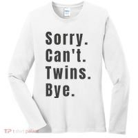 Sorry Can’T Twins Bye Funny Twin Mom Women's Long Sleeve Shirt thumb 0