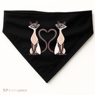 Siamese Cat Twins Gift For Siamese Cat Breed Owner Gift USA-Made Doggie Bandana