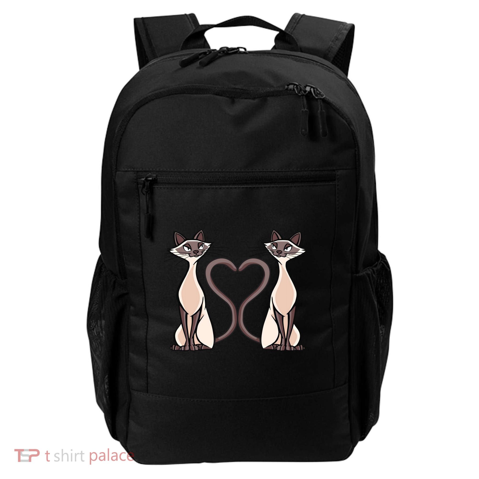 Siamese Cat Twins Gift For Siamese Cat Breed Owner Gift Backpack
