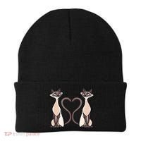 Siamese Cat Twins Gift For Siamese Cat Breed Owner Gift Beanie thumb 0