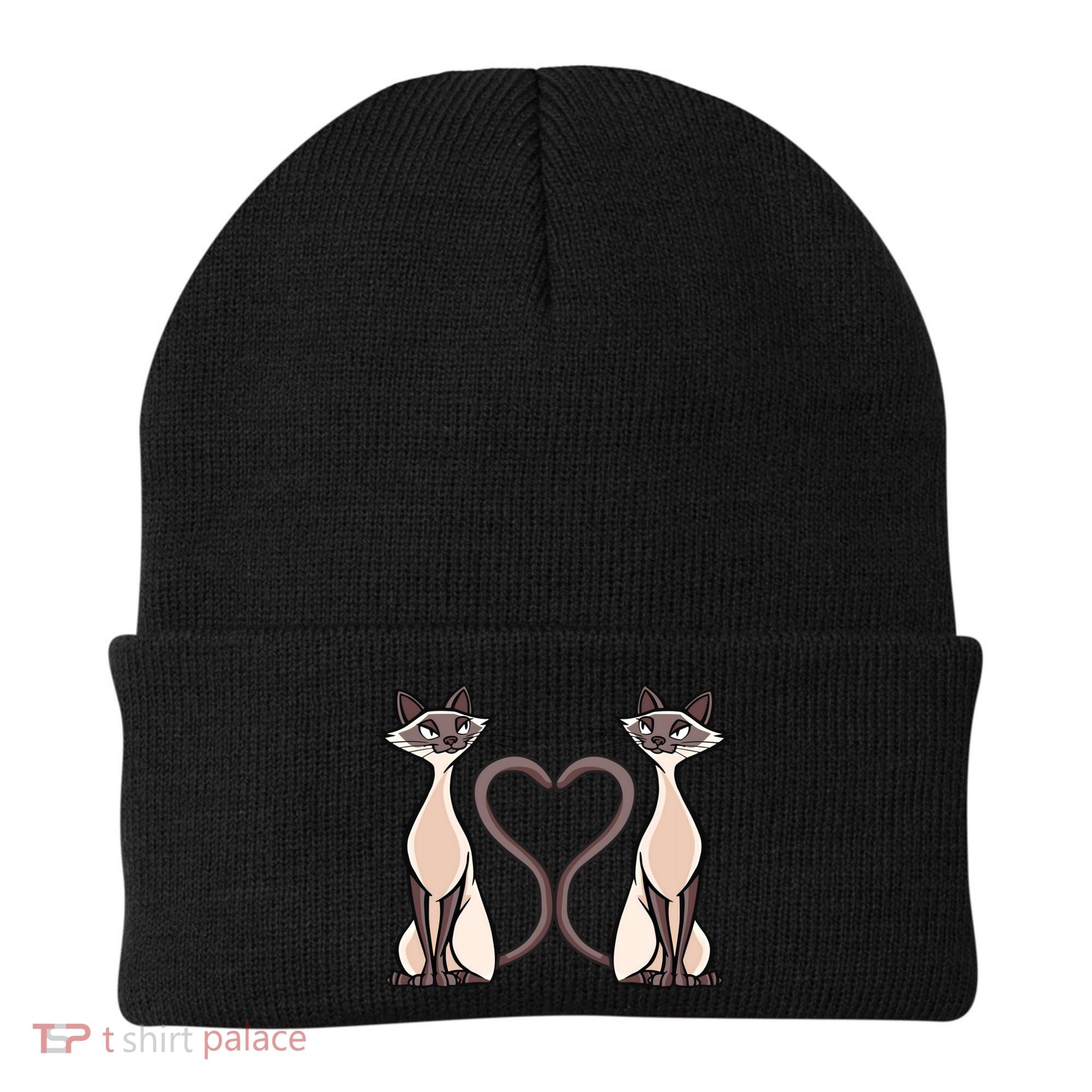 Siamese Cat Twins Gift For Siamese Cat Breed Owner Gift Beanie
