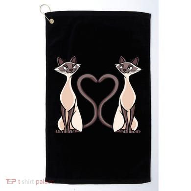 Siamese Cat Twins Gift For Siamese Cat Breed Owner Gift Golf Towel