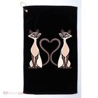 Siamese Cat Twins Gift For Siamese Cat Breed Owner Gift Golf Towel thumb 0