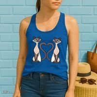 Siamese Cat Twins Gift For Siamese Cat Breed Owner Gift Women's Tank Top thumb 2