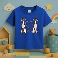 Siamese Cat Twins Gift For Siamese Cat Breed Owner Gift Toddler T-Shirt thumb 3