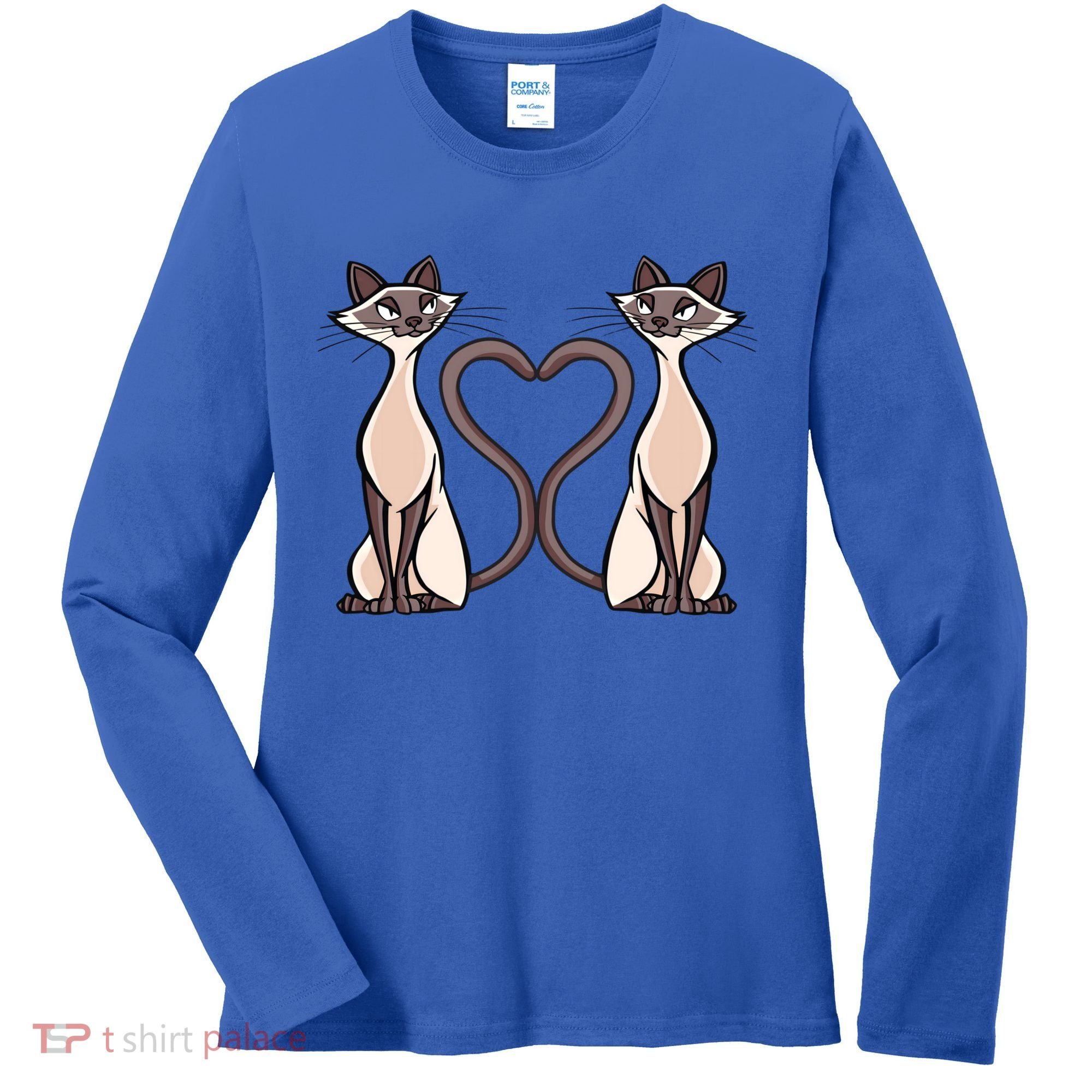 Siamese Cat Twins Gift For Siamese Cat Breed Owner Gift Women's Long Sleeve Shirt
