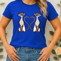 Siamese Cat Twins Gift For Siamese Cat Breed Owner Gift Women's T-Shirt thumb 2