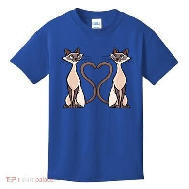 Siamese Cat Twins Gift For Siamese Cat Breed Owner Gift Kids T-Shirt