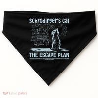 SchröDingers Cat The Escape Plan Funny Science Teacher USA-Made Doggie Bandana thumb 0