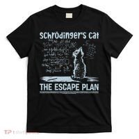 SchröDingers Cat The Escape Plan Funny Science Teacher T-Shirt thumb 0