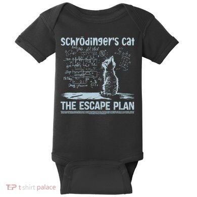 SchröDingers Cat The Escape Plan Funny Science Teacher Baby Bodysuit