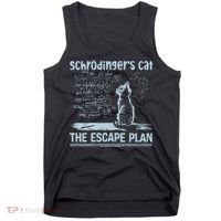 SchröDingers Cat The Escape Plan Funny Science Teacher Tank Top thumb 0