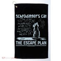 SchröDingers Cat The Escape Plan Funny Science Teacher Golf Towel thumb 0