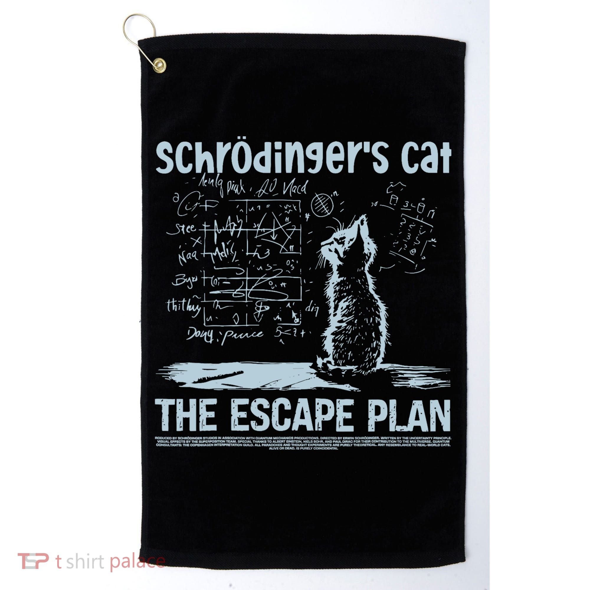 SchröDingers Cat The Escape Plan Funny Science Teacher Golf Towel