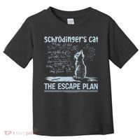 SchröDingers Cat The Escape Plan Funny Science Teacher Toddler T-Shirt thumb 0