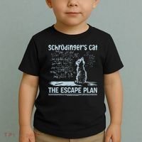 SchröDingers Cat The Escape Plan Funny Science Teacher Toddler T-Shirt thumb 2