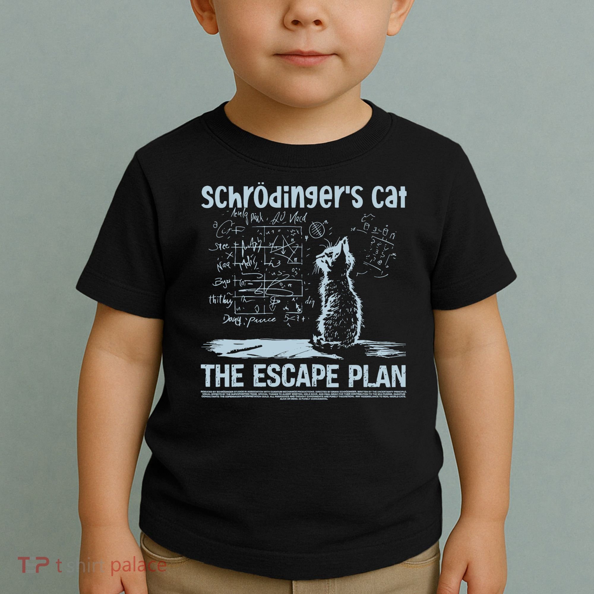 SchröDingers Cat The Escape Plan Funny Science Teacher Toddler T-Shirt